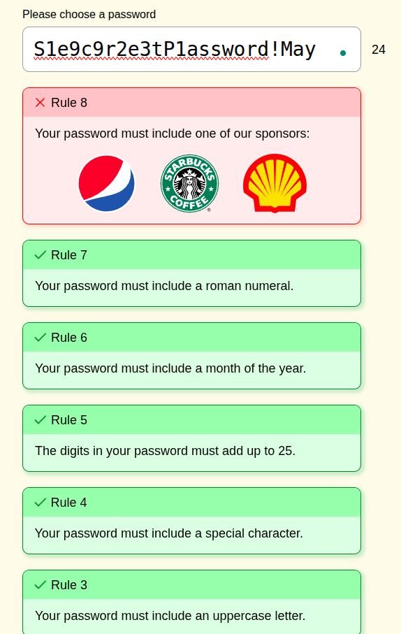The Neal.fun Password Game
