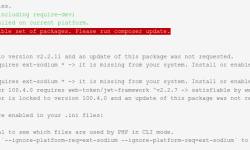 Picture for Magento Cloud error and missing php extensions
